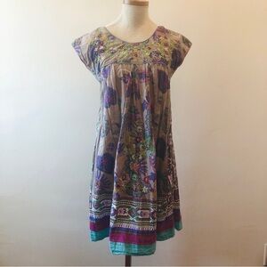 Boho hippie embroidered caftan dress
